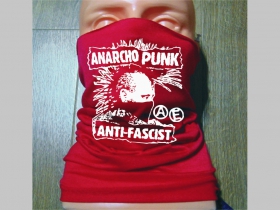 Anarcho punk - Antifascist - univerzálna elastická multifunkčná šatka vhodná na prekritie úst a nosa aj na turistiku pre chladenie krku v horúcom počasí (použiteľná ako rúško )